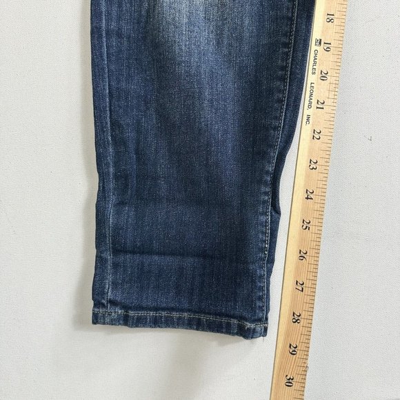 Torrid Premium‎ Distressed Plaid Patch Boyfriend Jeans 20R Blue Casual - Picture 8 of 9